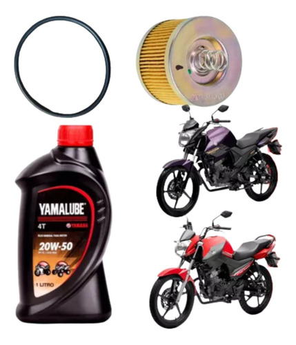 Kit Trocar Óleo Yamalube Fazer Factor 125 150 2014 Até 2024