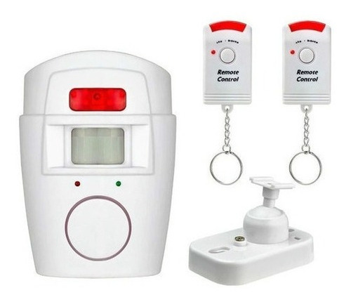 Kit Alarma Inalámbrica 3 Sensor Movimiento Sirena 6 Control Blanco