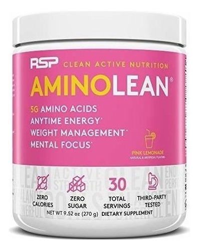 Aminolean Bcaa Energia Y Perder Peso Te Verde Cafeina 270 Gr