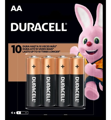 Pila Duracell Alcalinas Aa X 4