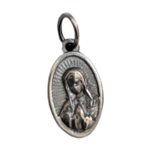 Medalla Virgen De Guadalupe Oval, Plata 925, Oval 14x9mm.