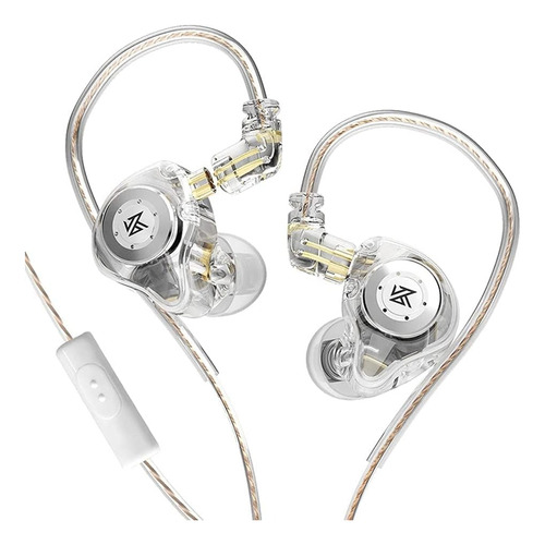 Audífonos In-ear  Blanco Transparente,con Micrófono