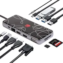 Comprar Concentrador Usb C Mirabox, Estación De Acoplamiento Usb C, 