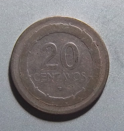 Colombia 20 Centavos 1947 Plata Bueno Km 208.1