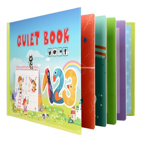 Libro Interactivo Montessori Silent Color Para Niños De Rega