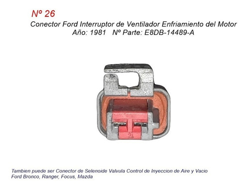 Conector Ford Interruptor Ventilador Enfriamiento (26) 