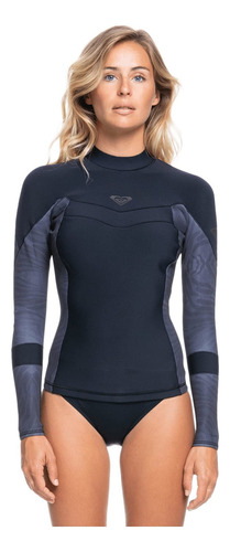 Roxy Chaqueta De Neopreno Qlck De Manga Larga Para Mujer 1..