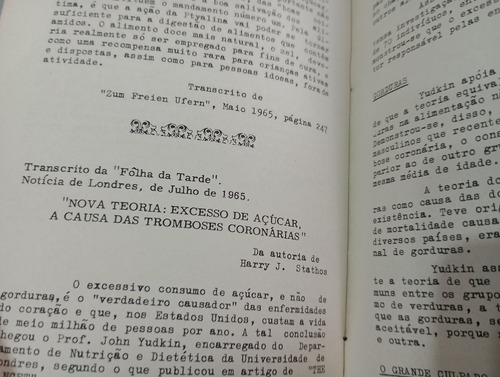 Livreto O Açúcar Associação Macrobiótica D Porto Alegre 1965 (Usado)