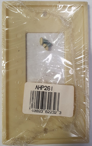 Imagen 2 de 2 de Placa 1 Mód Dec De Polic Color Marfil Arrow Hart P26i