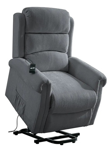 Poltrona Sillón Reclinable Con Elevación, Lift- Ártico Color Gris Oscuro Diseño De La Tela Clásico