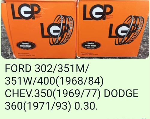 Juegos Anillos 302/351m/351w/400(1968/84) 350(1969/77)  360(