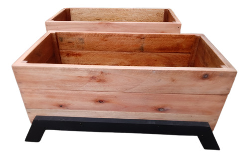 Maceta Madera Huertero Cajón Cantero Jardín Cultivo Balcón Marrón Claro Marrón Oscuro