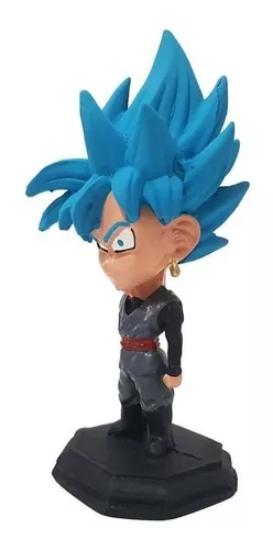 Boneco goku super saiyajin blue resina 16cm artesanal