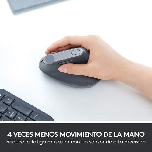 Mouse Sem Fio Vertical Ergonômico, Multi-pc, 2,4