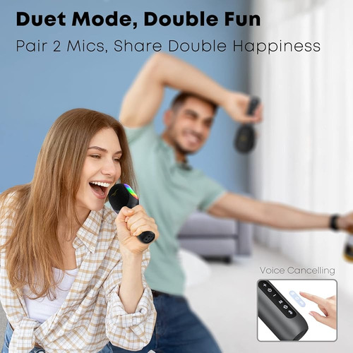 Micrófono De Karaoke Inalámbrico Bluetooth, Altavoz De Micró