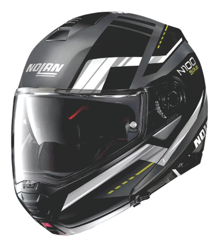Casco Nolan N100-5 Plus Illuvium N-com 59 Ngo/gris/bco Xl