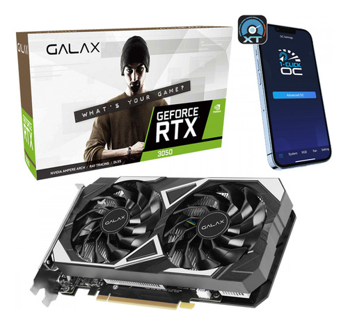 Placa De Vídeo Galax Geforce Rtx 3050 Ex 6gb 96bit Gddr6