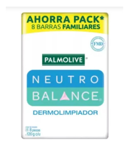 Jabón En Barra Palmolive Neutro Balance 8 Pzas De 120 G