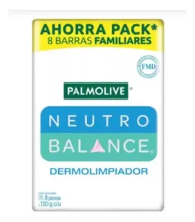 Jabón En Barra Palmolive Neutro Balance 8 Pzas De 120 G