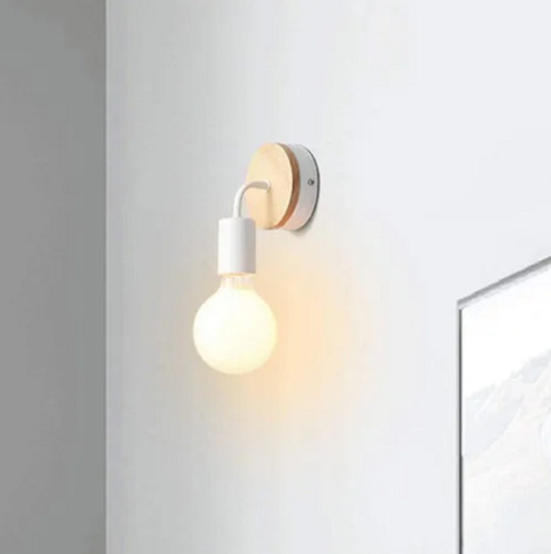 Imagen 2 de 5 de Artefacto Aplique Adosar Pared Blanco O Negro - 1 Año Gtía