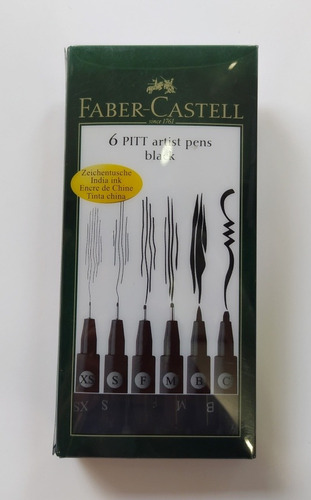 Pitt Artist Pen | Marcadores De Tinta China X6 Faber Castell