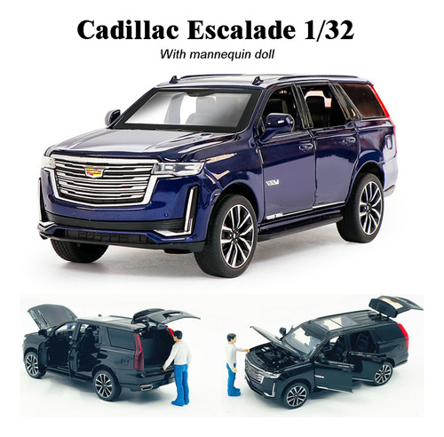 Cadillac Escalade Miniatura Metal Car Con Luz Y Sonido 1/32