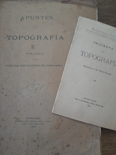 Topografía 1910 Ingeniería Universidad De Bs As  E9