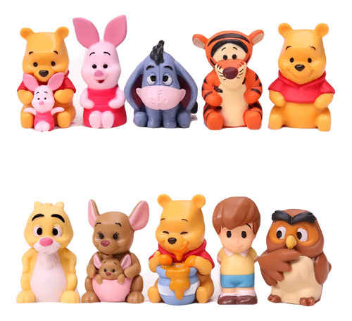 Set De 10 Figuritas De Winnie Pooh / Figuras De Acción