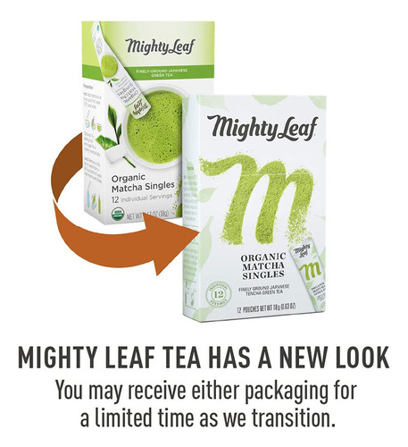 Té Chai Mighty Leaf Tea, Té Verde Matcha Orgánico En Polvo -