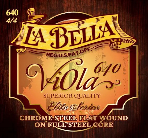 Cuerdas Para Viola La Bella 640  Flat Wound Elite