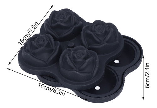 Molde De Bandeja De Hielo De Silicona 4hole Rose Mold Ball M