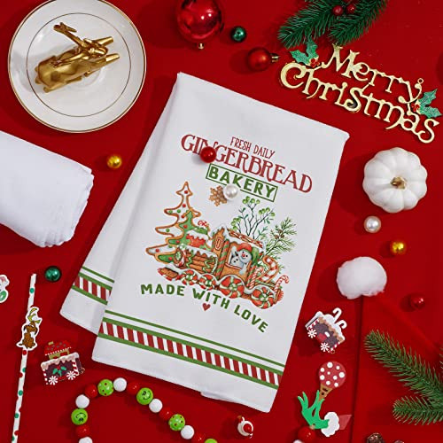 Toallas De Cocina Navideñas De Jengibre Ultra Absorbentes
