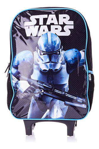 Mochila Escolar De Rodinhas Infantil Para Meninos Star Wars Luxcel