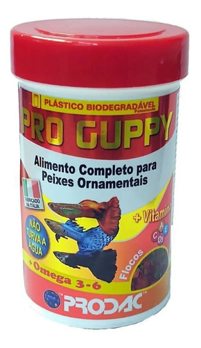 Ração Para Peixes Pequenos Lebiste Prodac Pro Guppy - 20g