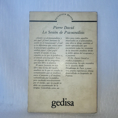 Imagen 3 de 9 de La Sesión De Psicoanalisis Pierre David Gedisa