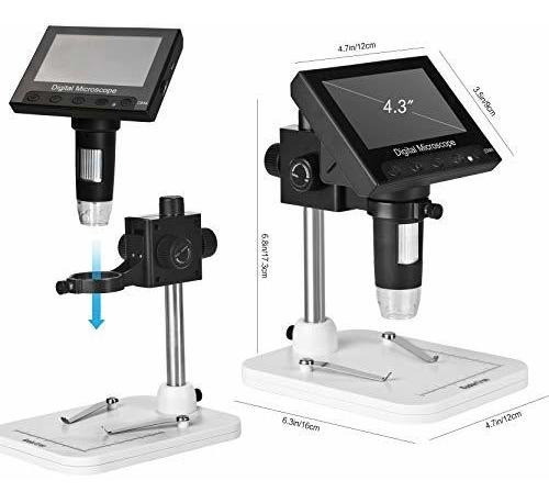 Koolertron - Microscopio Digital Usb Lcd De 4,3 Pulgadas 72