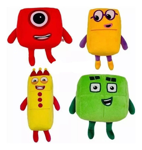 4pcs Numberblocks Muñeca Peluche Juguete Regalo Para Niños