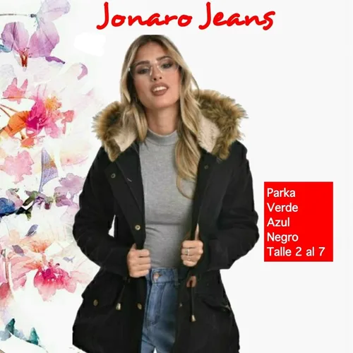 Campera Parka Con Corderito Abrigada Mujer Capucha Talle 2 Al 10 83.302 6