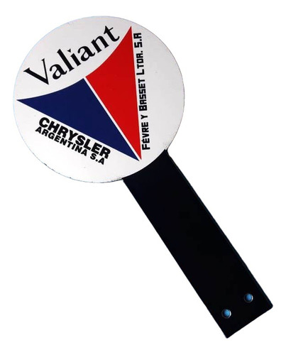 Valiant - Escudo Logo De Parrilla Retro Flotante Chapa 