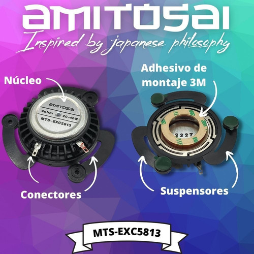 Parlante Invisible Exciter Amitosai Mts-exc5813 Speaker Color Negro
