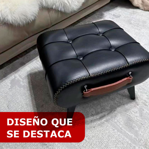 Reposapiés Taburete Otomano De Piel Reposapiés Ouo Tnp12