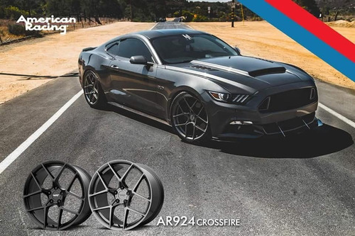 Rines 20 5/114.3 Ar927 American Racing Ford Mustang 2007/2019 Progresivo 9 Y 10.5 Directo Negros Originales