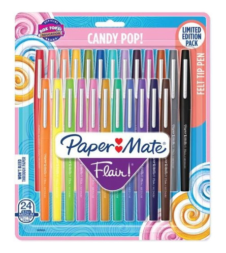 Rotulador Paper Mate Flair Candy Pop Surtido Blister X24