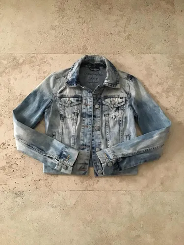 Chamarra De Mezclilla A ropostale Deslavada Mujer Xs Ek M