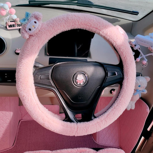 Funda Kawaii Para Volante De Automovil, De Felpa, Lindos Per