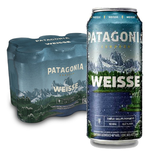 Cerveza Patagonia Weisse Witbier lata 473 mL 6 unidades