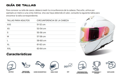Casco Abatible Kov Original Thunder Waves Blanco Perla Dot