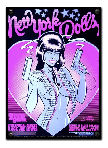 #320 - Cuadro Vintage 21 X 29 Cm / New York Dolls Rock Punk