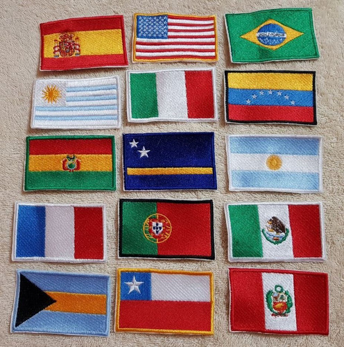 10 Banderas Bordadas, Diseños A Elección, Calidad