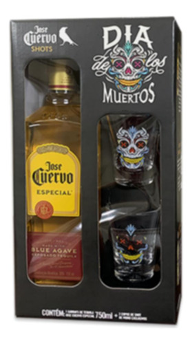 Kit Tequila Jose Cuervo Com 02 Copo Shot -750ml